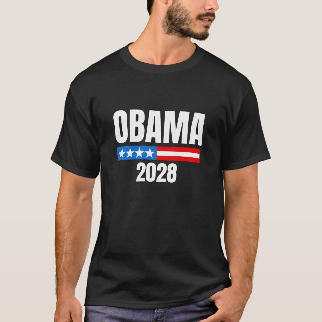 Camiseta Michelle Obama para o Presidente Obama 2028 (Frente)