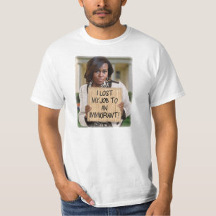 Camiseta Michelle Obama - trabalho perdido a um t-shirt