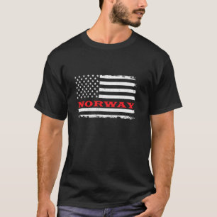 Camiseta Michigan American Flag Norway Usa Patriotic Souven
