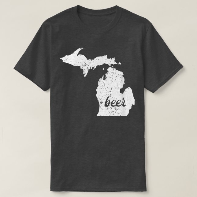 Camiseta Michigan Beer for Michiganders que ama a Brewerie (Frente do Design)