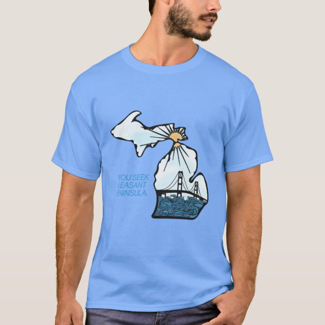Camiseta Michigan com seu lema Oversized (Frente)