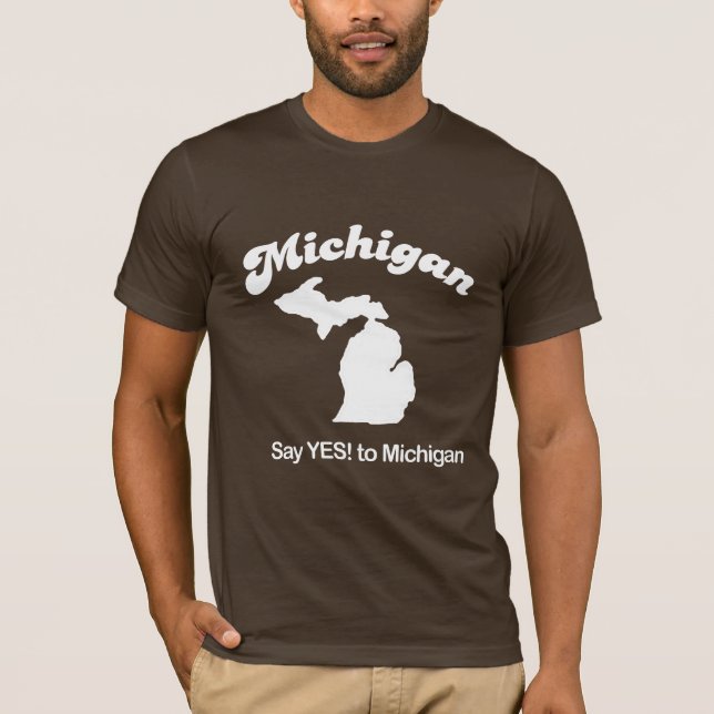 Camiseta Michigan - diga sim o t-shirt (Frente)