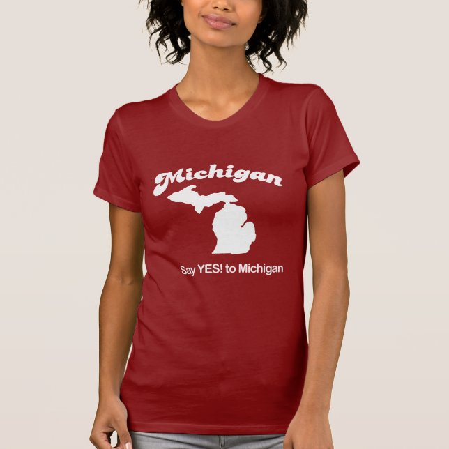 Camiseta Michigan - diga sim o t-shirt (Frente)