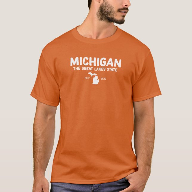 Camiseta Michigan É O Estado Dos Lagos Excelentes (Frente)