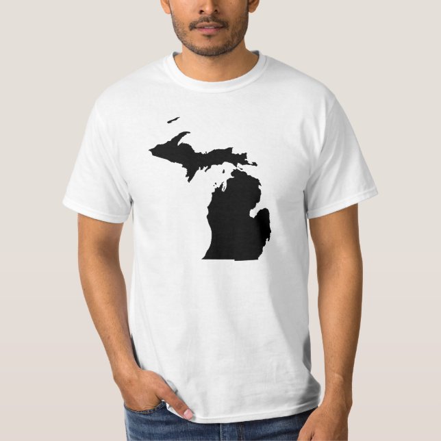 Camiseta Michigan em Preto e Branco (Frente)