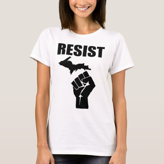 Camiseta Michigan Fist RESIST (Frente)
