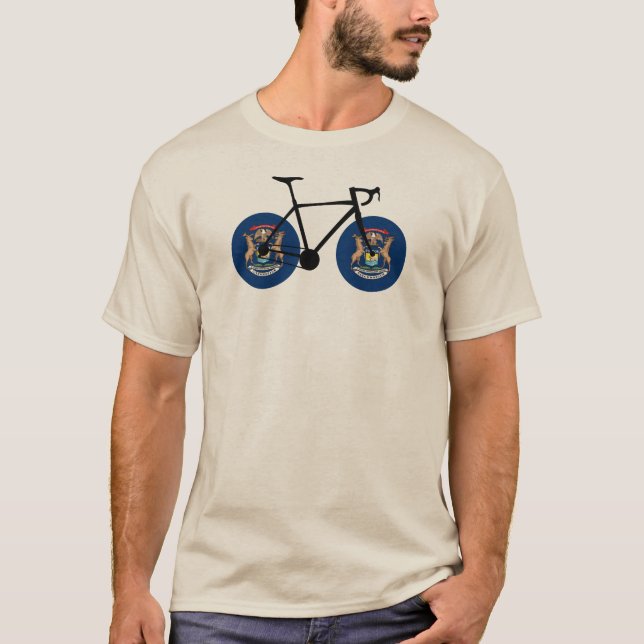Camiseta Michigan Flag Cycling (Frente)