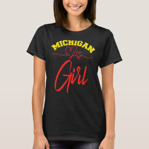 Camiseta Michigan Girl Michigander I Love Michigan Home Dis