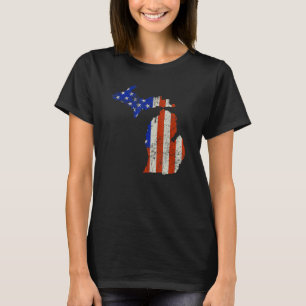 Camiseta Michigan Home Us Flag