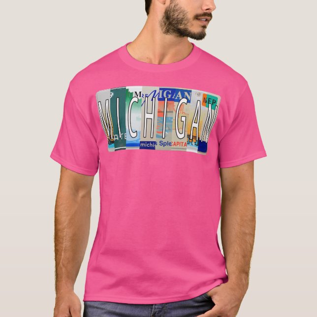 Camiseta Michigan License Plates (Frente)