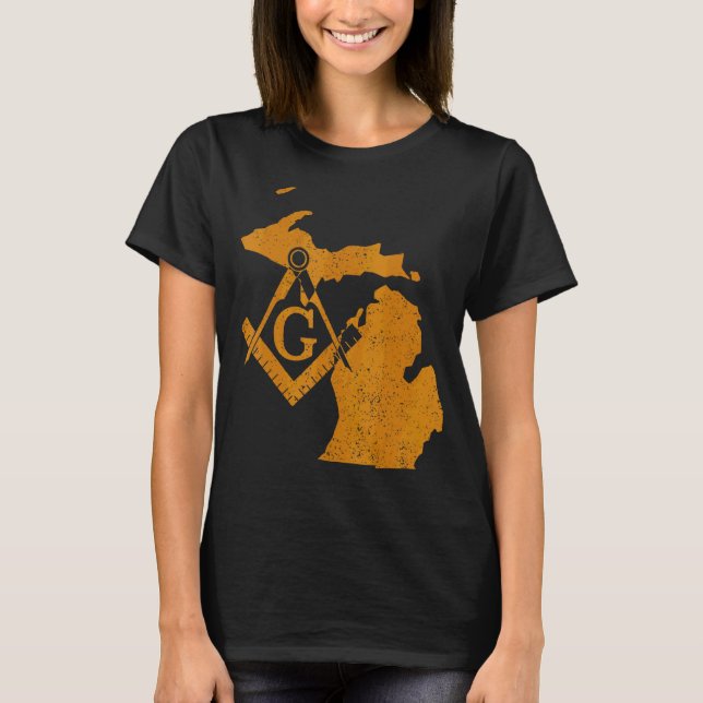 Camiseta Michigan Masons Grand Lodge F&am Freemason Padre (Frente)