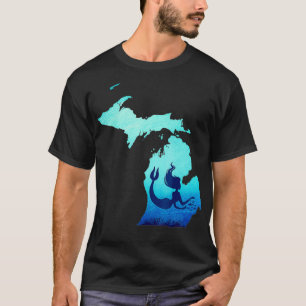 Camiseta Michigan Mermaid Mermaid Lovers Gift