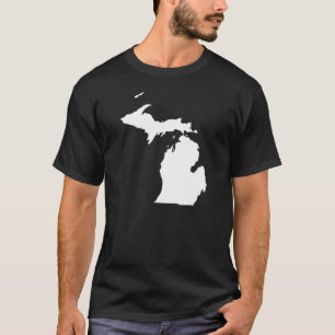 Camiseta Michigan no branco e no preto