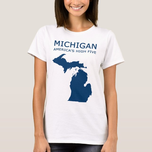 Camiseta Michigan. Os cinco altos de América (Frente)
