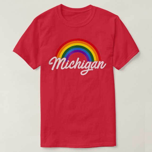 Camiseta Michigan Pride Gay Pride  gay flag  (Frente do Design)