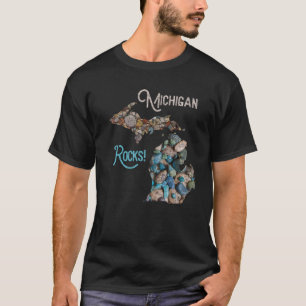 Camiseta Michigan Rocks Petoskey Stone caçando Tee Excelent