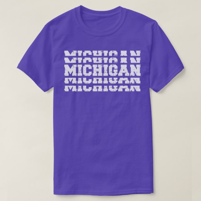 Camiseta Michigan Stacking Vintage (Frente do Design)