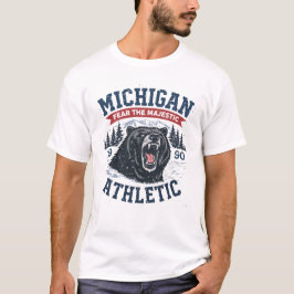Camiseta Michigan Teme o Urso Majestoso