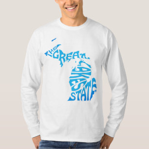 Camiseta Michigan, The Excelente Lagos State, T-Shirt azul