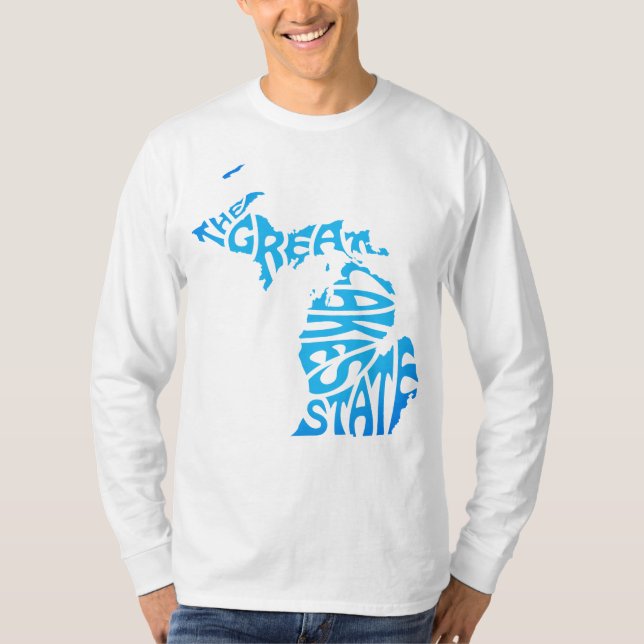 Camiseta Michigan, The Excelente Lagos State, T-Shirt azul (Frente)