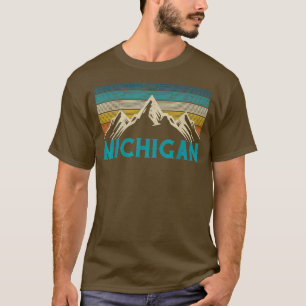 Camiseta Michigan Vintage Mountains Retro Hiking Souvenir