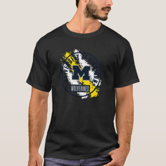 Camiseta Michigan Wolverines Retro Paint Cinza Oficialmente