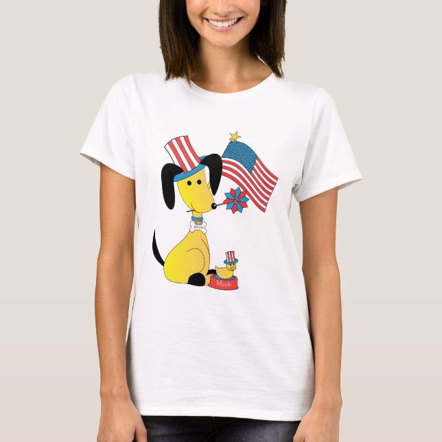 Camiseta Mick e Henry Celebram o 4 de julho! (Frente)