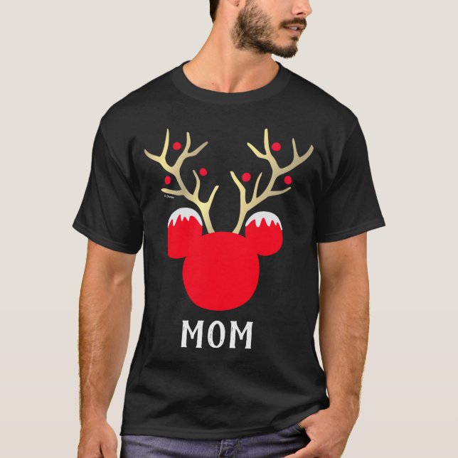 Camiseta Mickey Family Christmas Mom  (Frente)