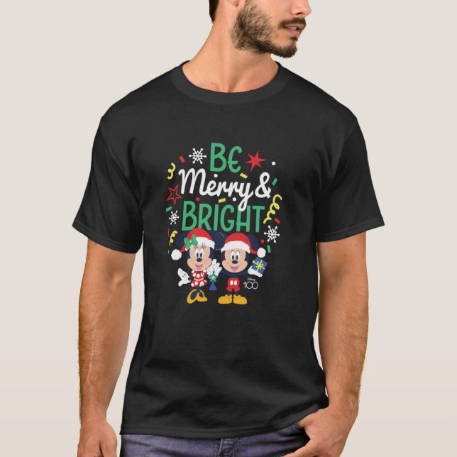 Camiseta Mickey Minnie Be Feliz Bright (Frente)
