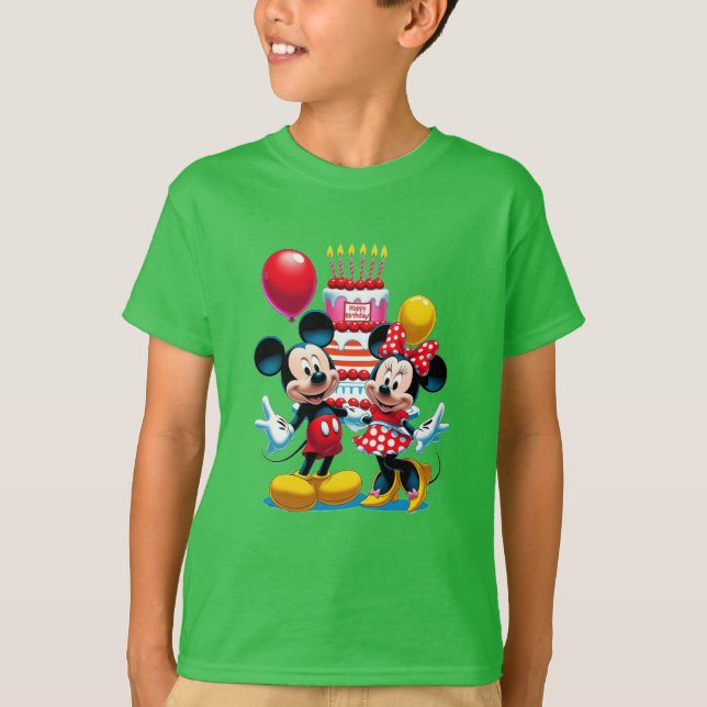 Camiseta Mickey & Minnie Birthday Bash Celebration Tee (Frente)