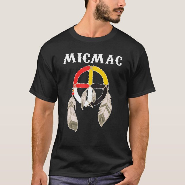 Camiseta Micmac Mi'kmaq Nation Indian Tribe Medicine Wheel (Frente)