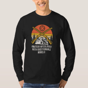 Camiseta Micólogo Amador com Cogumelo Morel Questionável