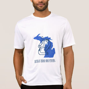 Camiseta Micro-Fibra T das ferraduras de Michigan