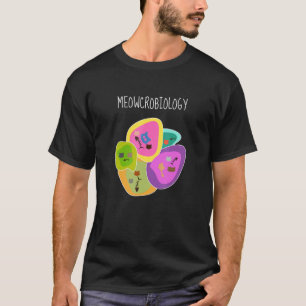 Camiseta Microbiologia Ciência Biólogo Bactérias Gato