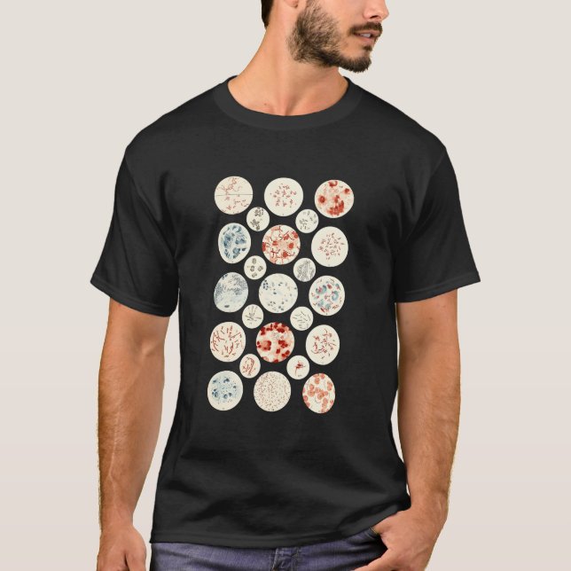 Camiseta Microbiologia de Bactérias Ciência Bactérias Peque (Frente)