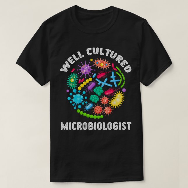 Camiseta Microbiologia de Ciência Cultivada (Frente do Design)