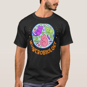Camiseta Microbiologia do Gato Ciência de Microbiologia de