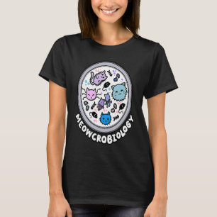 Camiseta Microbiologia Felina Gatos Microscópicos Ciência E
