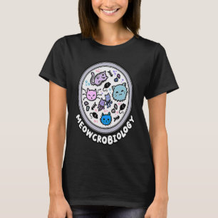 Camiseta Microbiologia Felina Micrômetro Gatos Ciência Esco