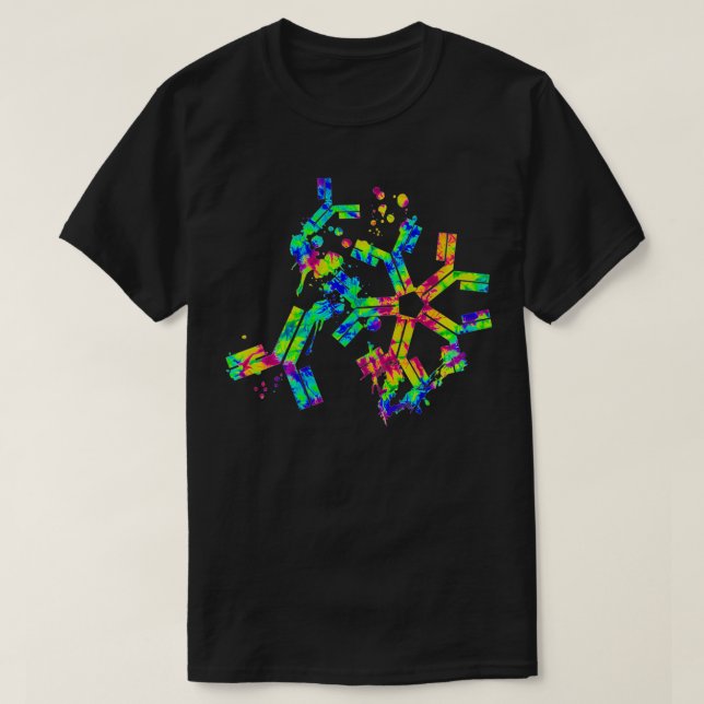 Camiseta Microbiologia Imunologia Ciência Imunidade Tie Dye (Frente do Design)