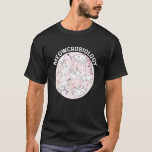 Camiseta Microbiologia Meowcrobiologia ciência Amantes de G