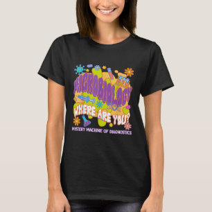 Camiseta Microbiologia Misteriosa Máquina De Laboratório De