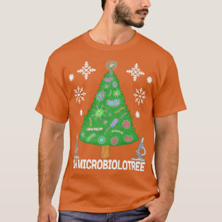 Camiseta Microbiólogo Engraçado Árvore de Natal Microbiolog