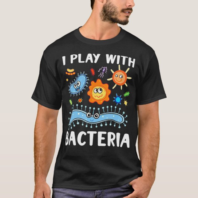 Camiseta Microbiólogo Lab Microbiologia Staph com quem brin (Frente)