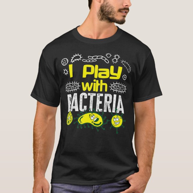Camiseta Microbiólogo Lab Microbiologia Staph com quem brin (Frente)