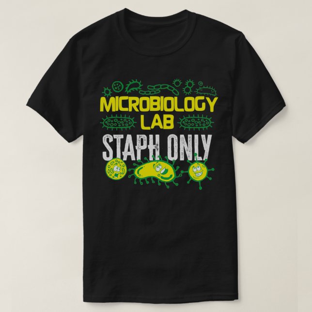 Camiseta Microbiólogo Laboratório de Microbiologia Staph Gi (Frente do Design)