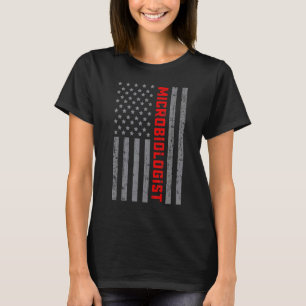 Camiseta Microbiólogo Vintage US Flag for Men Pai