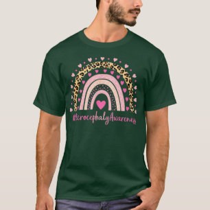 Camiseta Microcefalia Consciência Coração Rosa Leopardo Arc