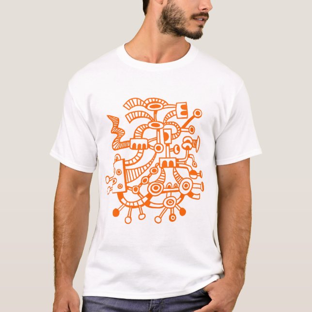 Camiseta Microcosmo Macrocosmo 02 - Laranja (Frente)
