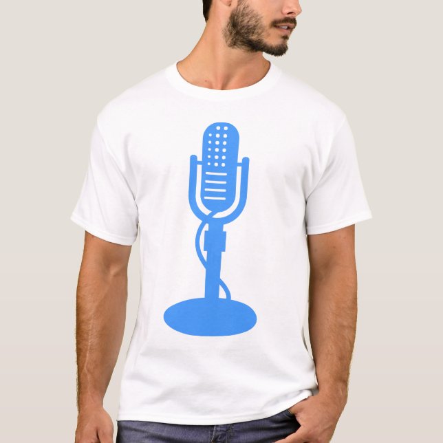 Camiseta Microfone - Baby Blue (Frente)